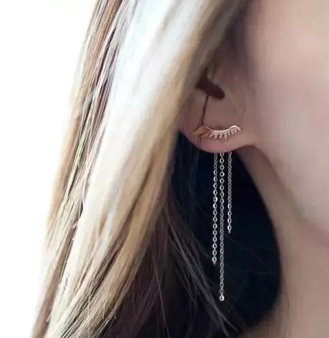 18K Rose Golden Ear Line