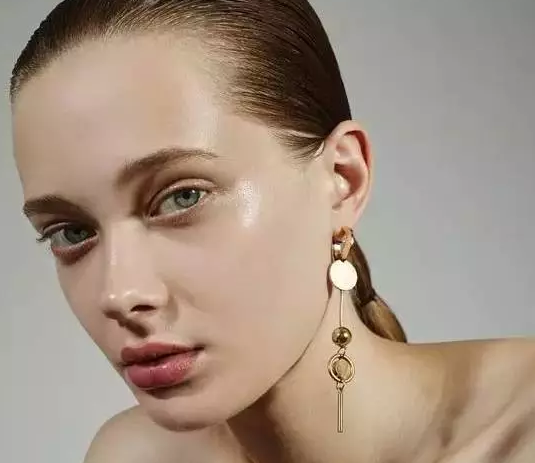 18K Rose Gold Polished Round Ear Studs